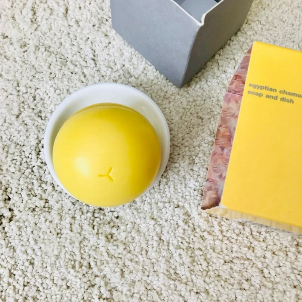 Red Flower Egyptian Chamomile Soap and Dish